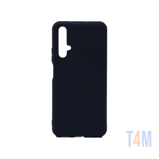 Capa de Silicone Macio para Huawei Nova 5t/Honor 20 Preto